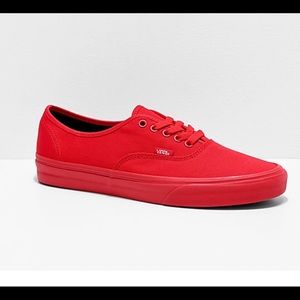 ladies red vans shoes